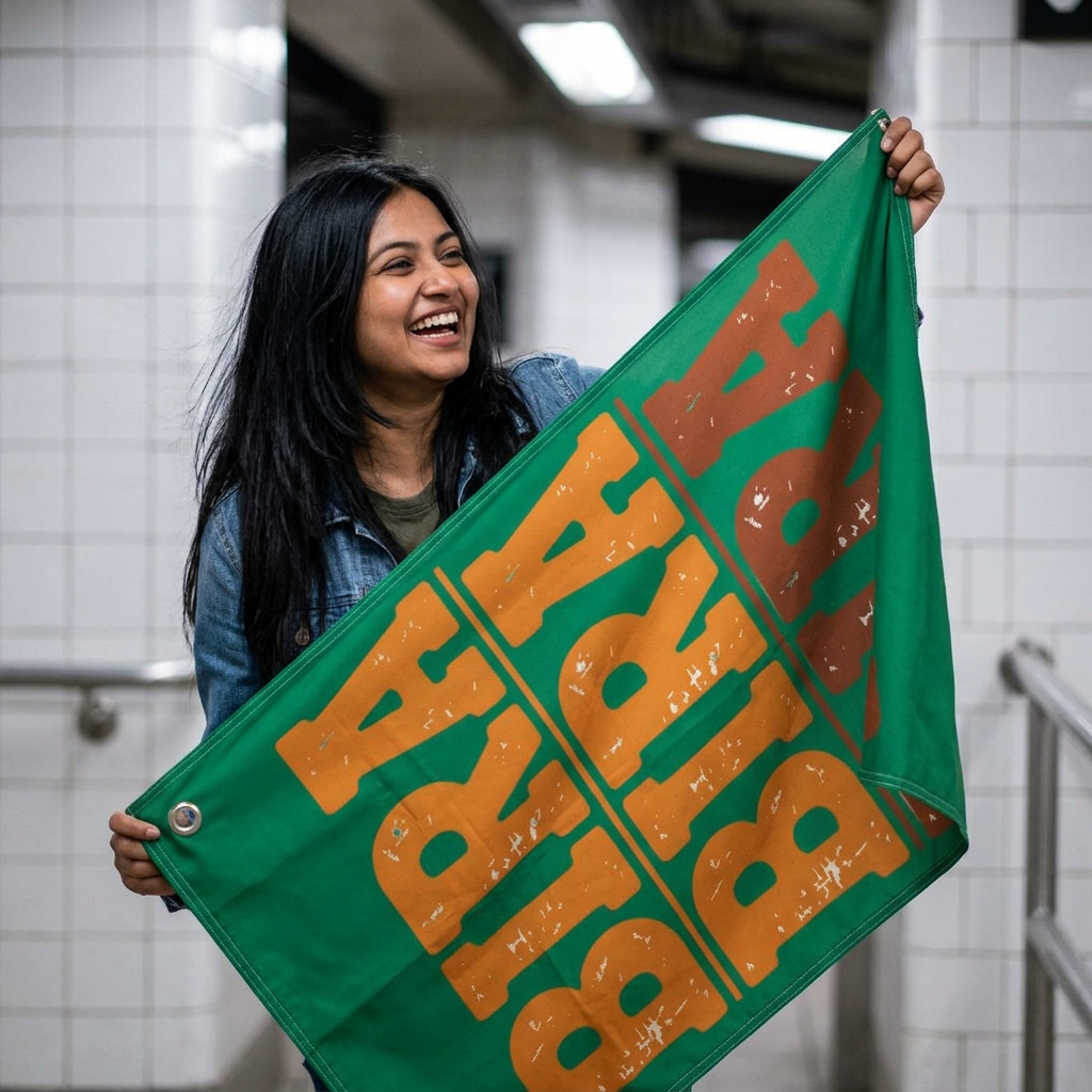 Double-Sided Flag — "bira bira bira" Novelty Decorative Flag