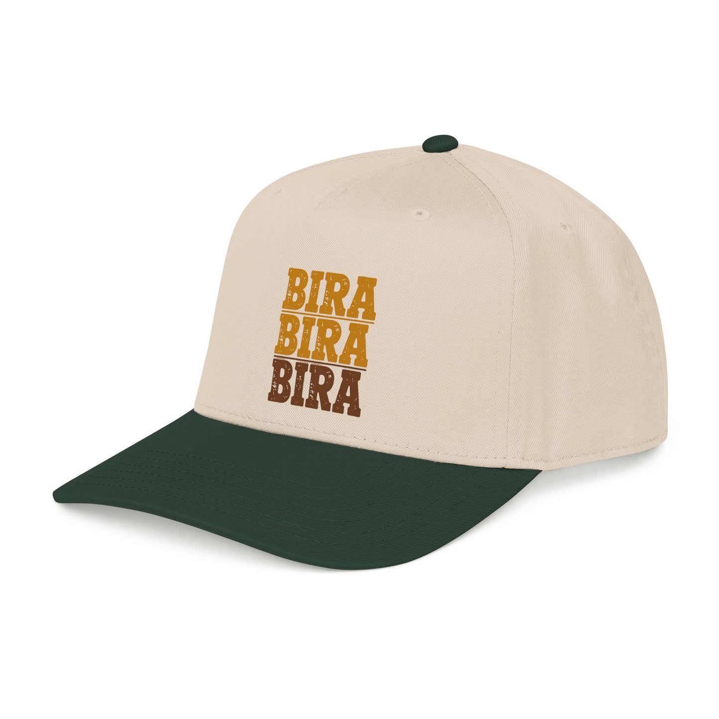 Bira Repeating Text Mid Profile Baseball Cap | Casual Script Pattern