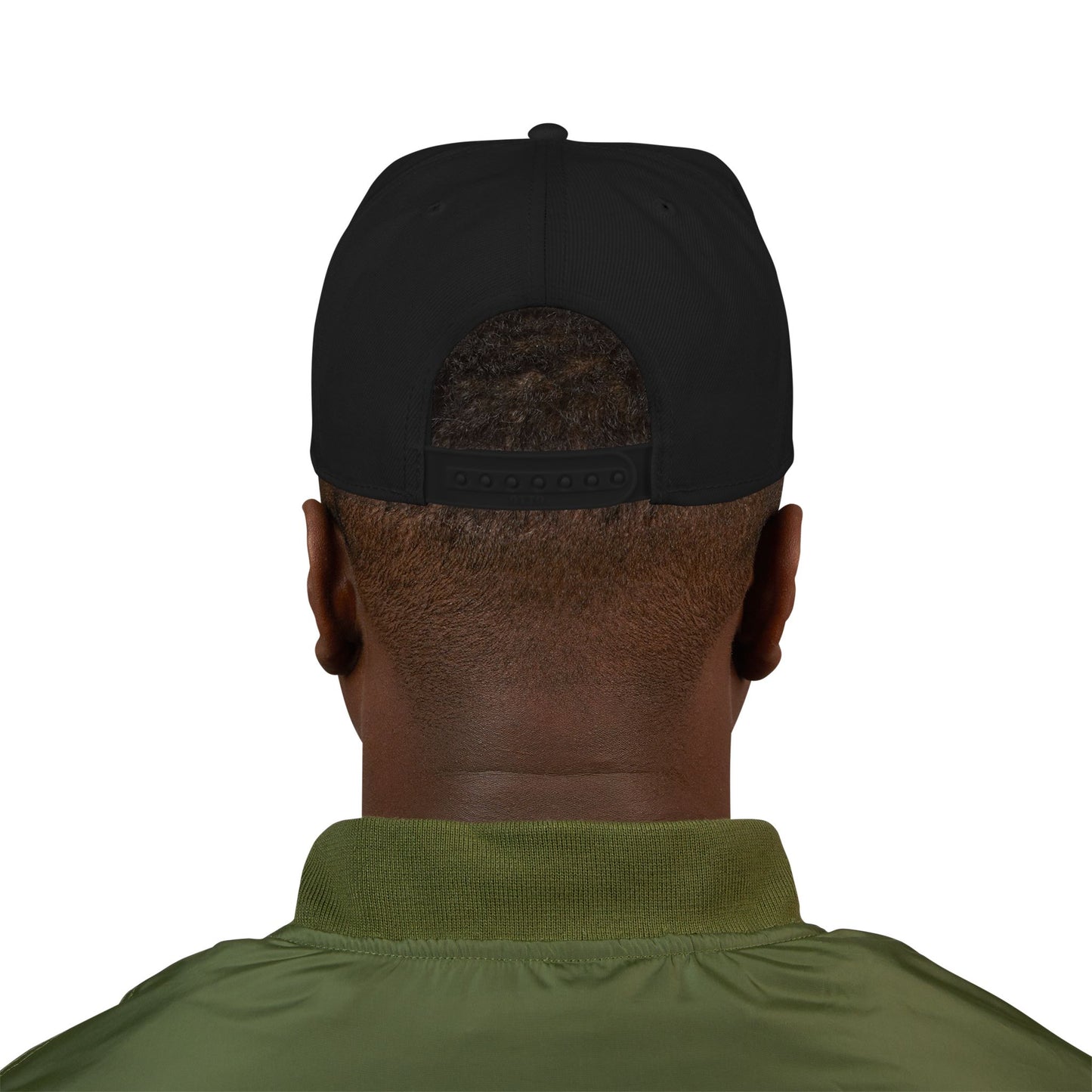 GCBGA Glitter Text Snapback Hat | Embroidered Black & Purple Flat Brim