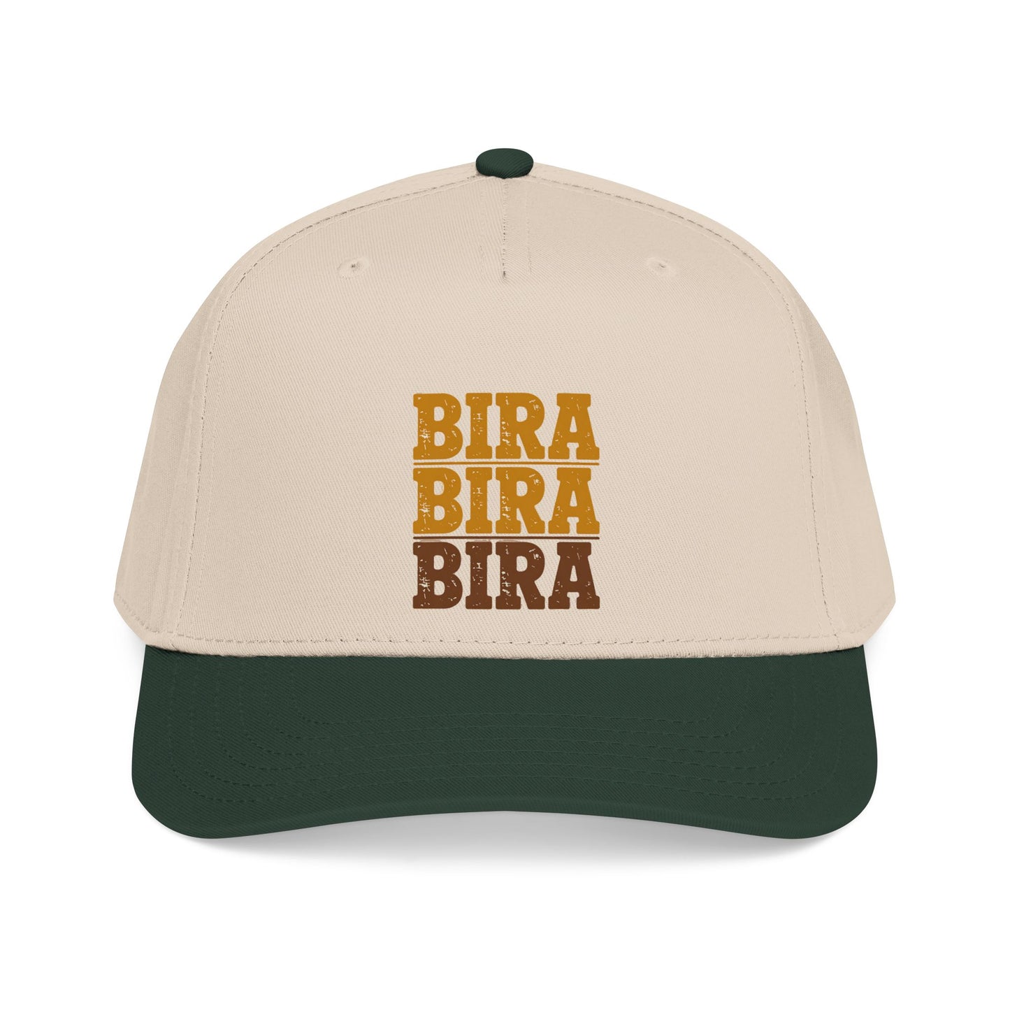 Bira Repeating Text Mid Profile Baseball Cap | Casual Script Pattern