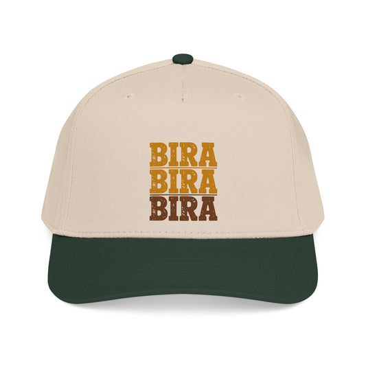 Bira Repeating Text Mid Profile Baseball Cap | Casual Script Pattern