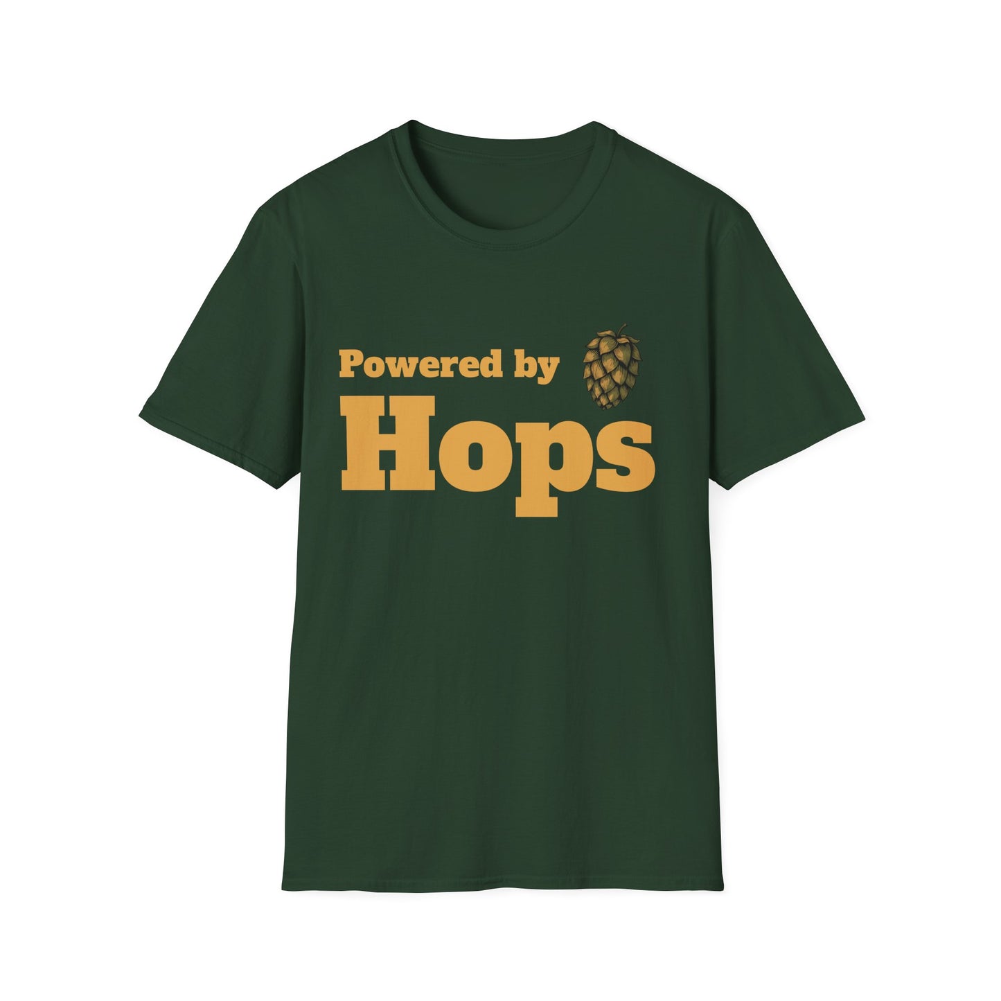 Powered by Hops T-Shirt — Craft Beer Brewer Tee