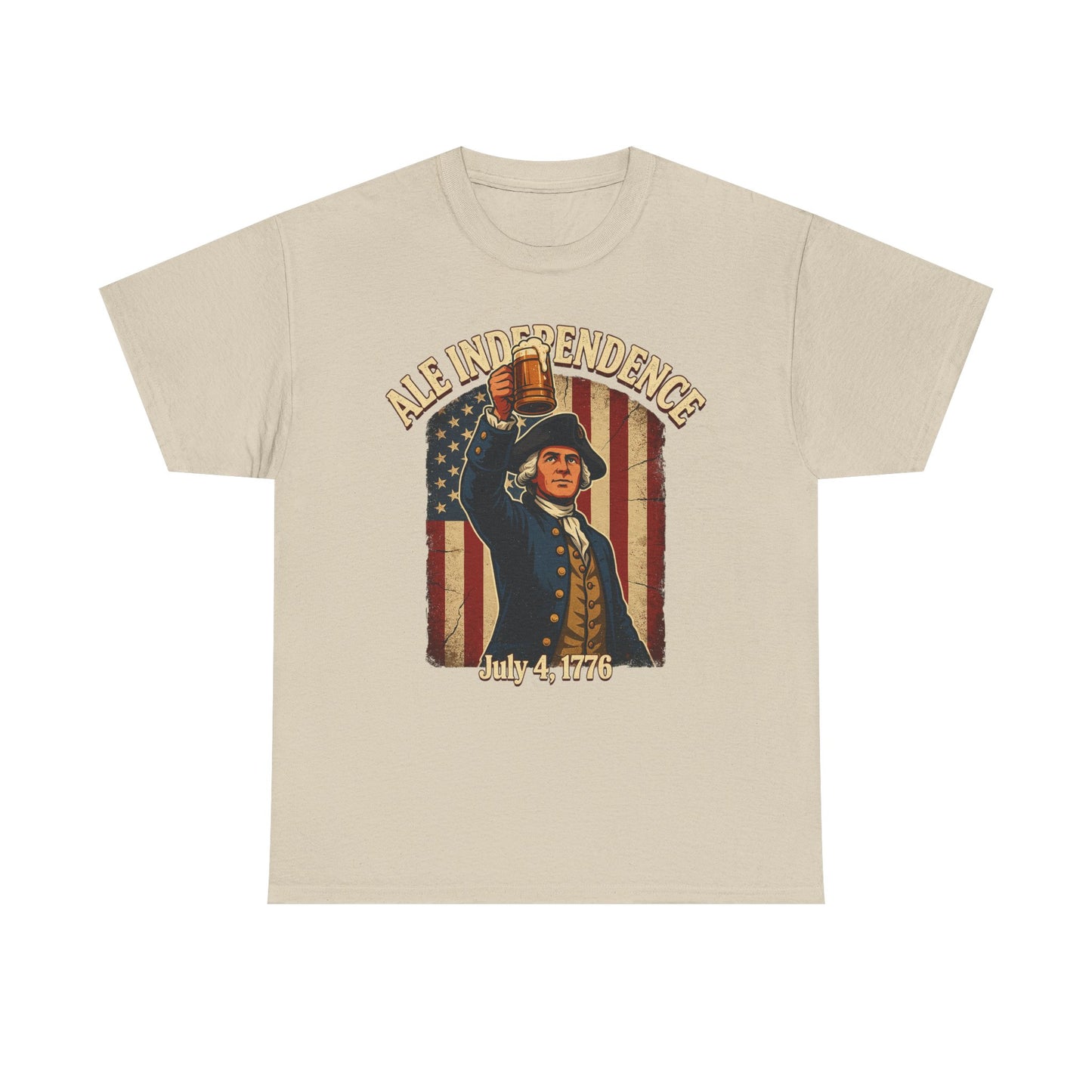 Independence Day Tee - 'All Independence' July 4, 1776 Vintage American Flag T-Shirt