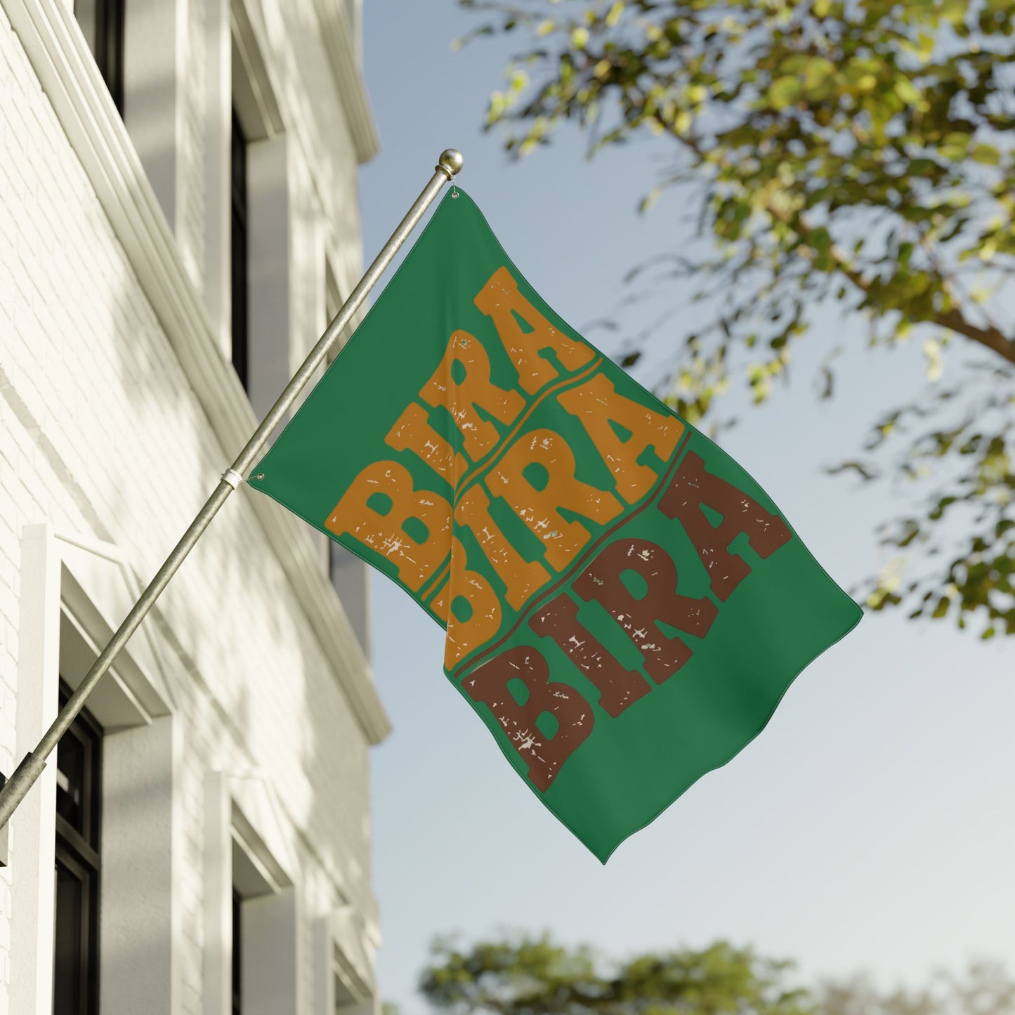 Double-Sided Flag — "bira bira bira" Novelty Decorative Flag