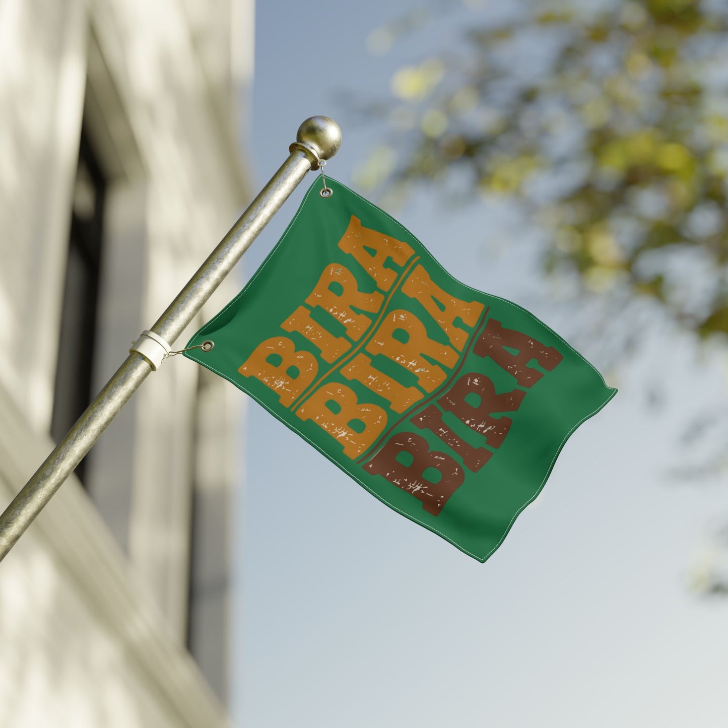 Double-Sided Flag — "bira bira bira" Novelty Decorative Flag