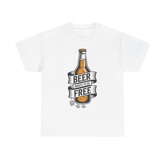 Beer Wants To Be Free T-Shirt | Funny Beer Slogan Tee