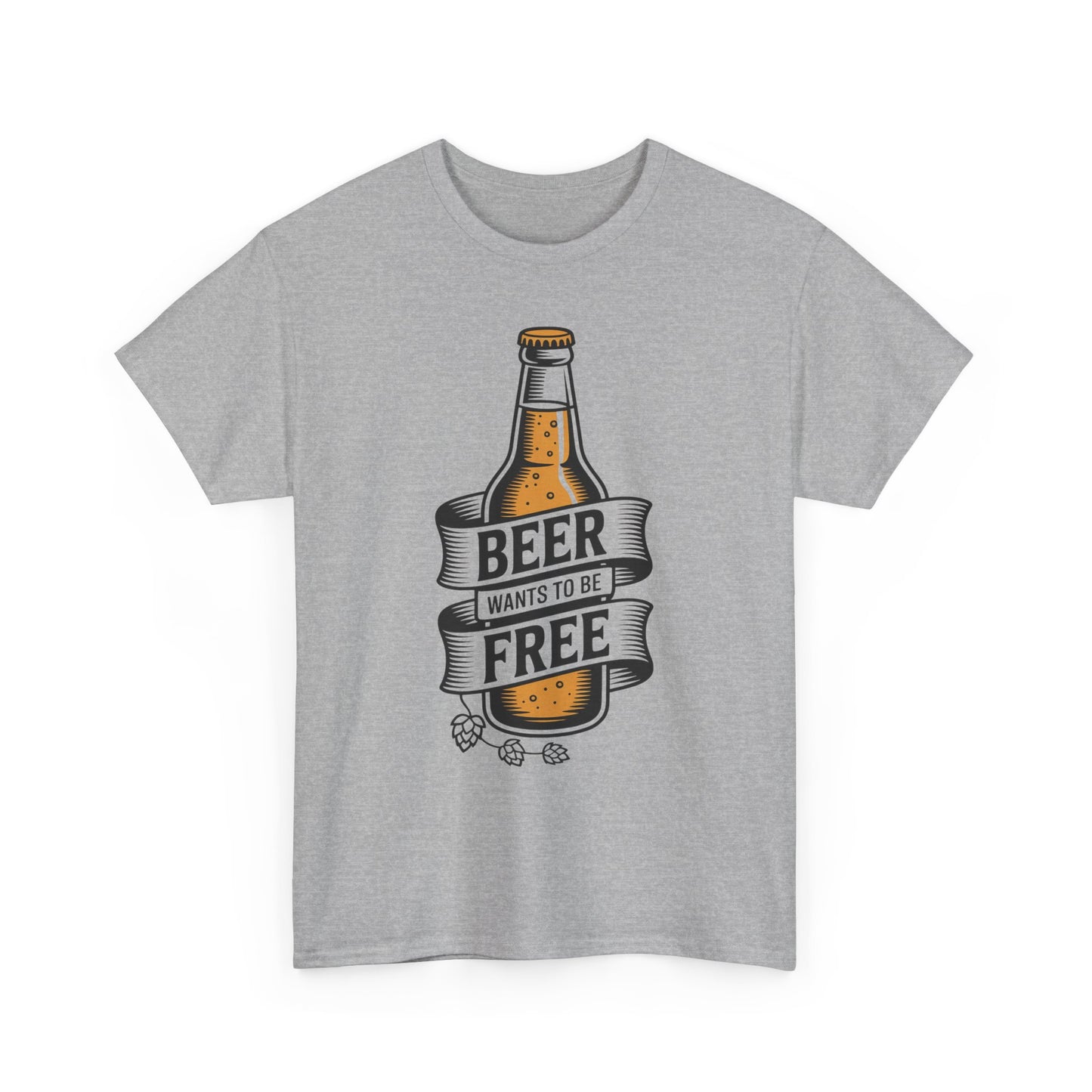 Beer Wants To Be Free T-Shirt | Funny Beer Slogan Tee