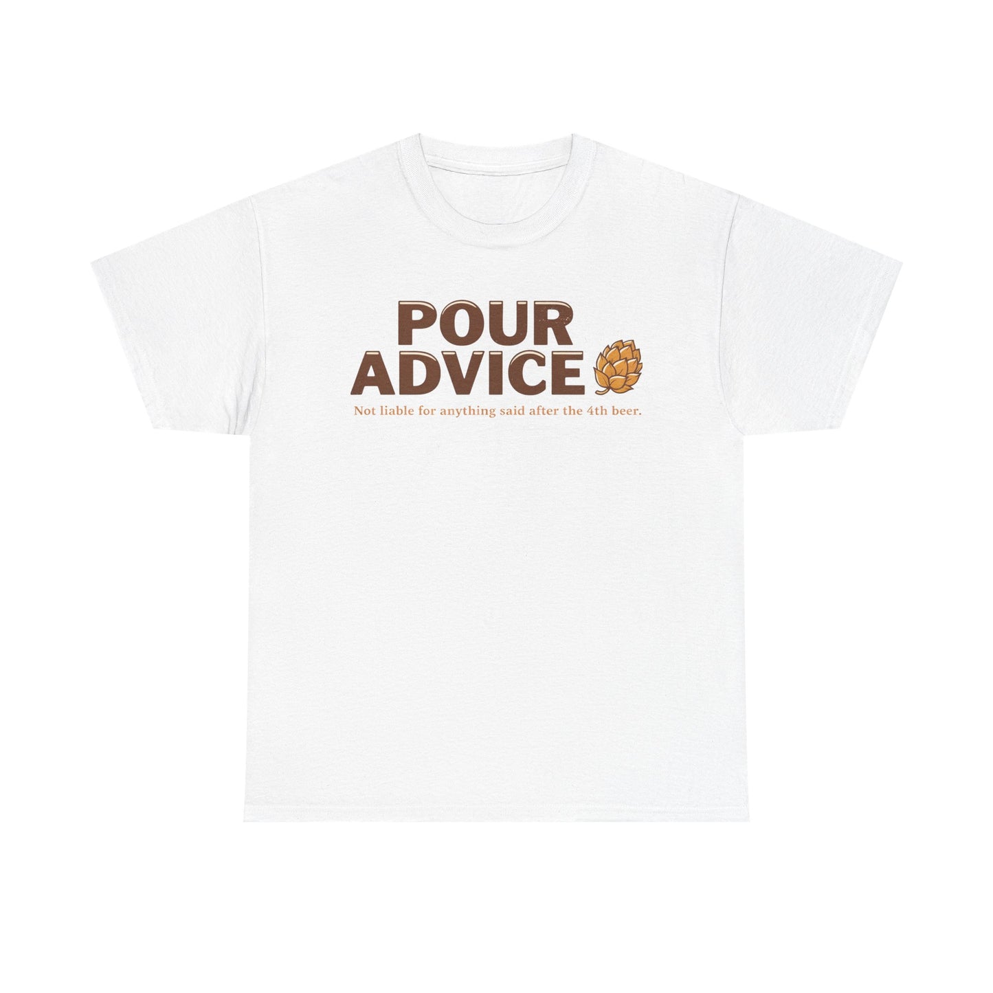 Pour Advice Beer Tee — 'POUR ADVICE' Beer Pun Shirt with Brew Graphic