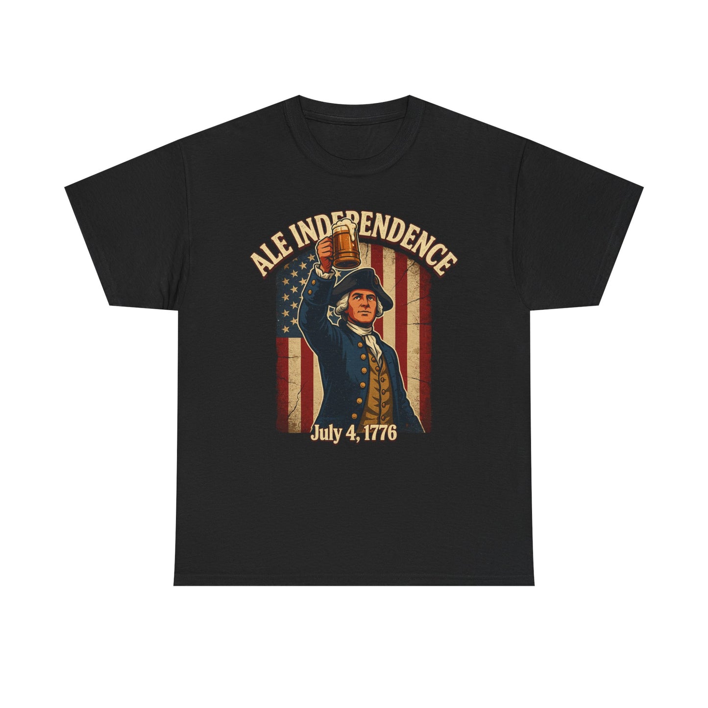 Independence Day Tee - 'All Independence' July 4, 1776 Vintage American Flag T-Shirt