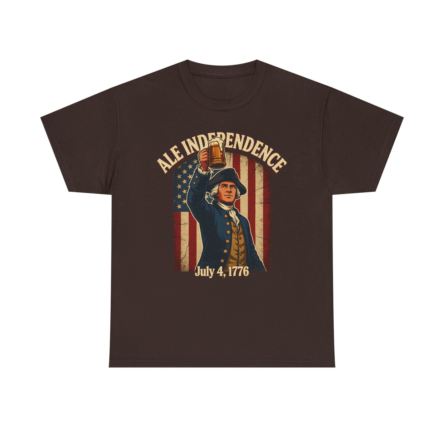 Independence Day Tee - 'All Independence' July 4, 1776 Vintage American Flag T-Shirt