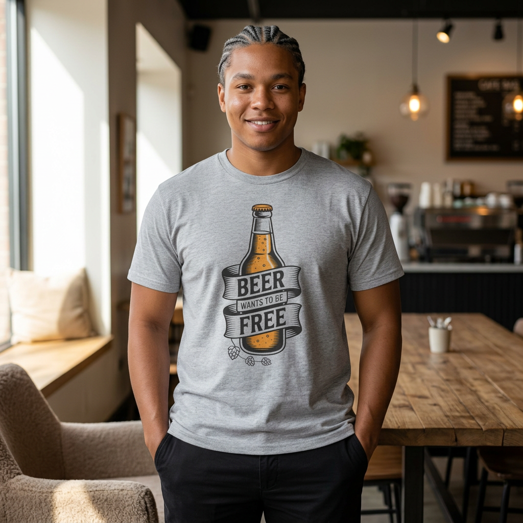 Beer Wants To Be Free T-Shirt | Funny Beer Slogan Tee