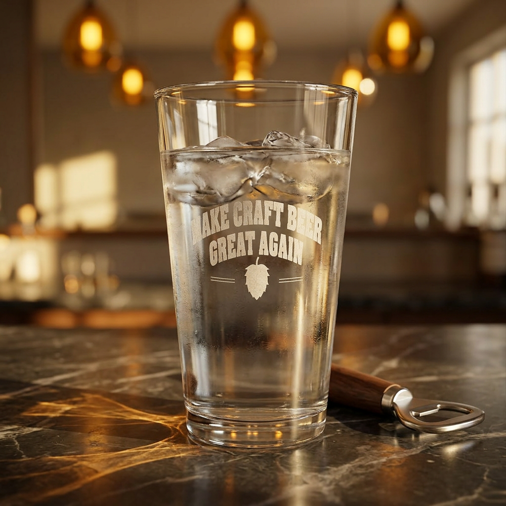 Make Craft Beer Great Again Pint Mixing Glass, 16oz Engraved
