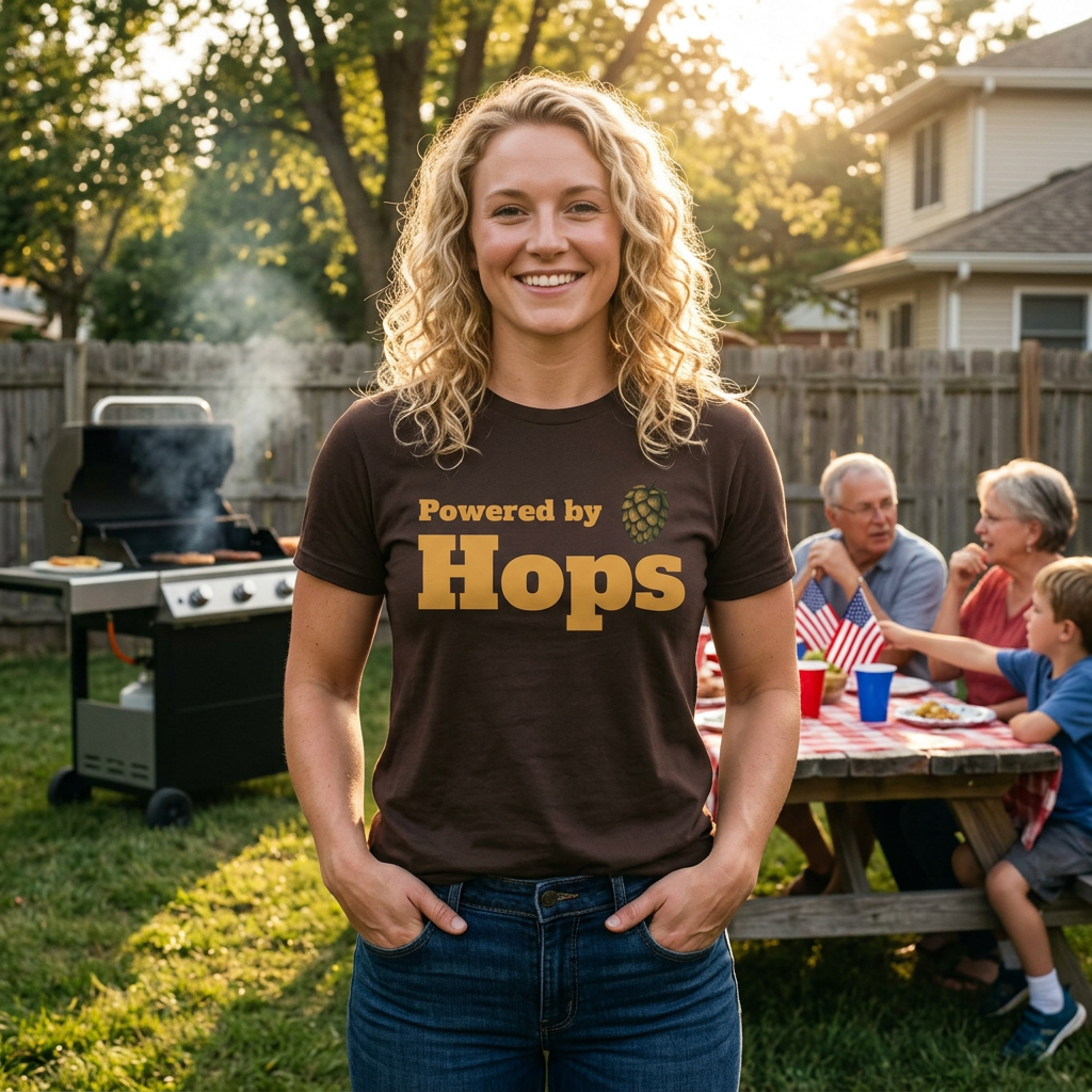 Powered by Hops T-Shirt — Craft Beer Brewer Tee