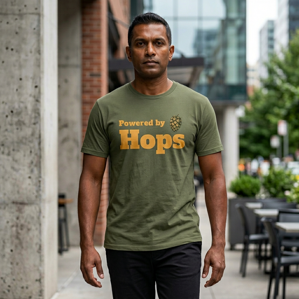 Powered by Hops T-Shirt — Craft Beer Brewer Tee