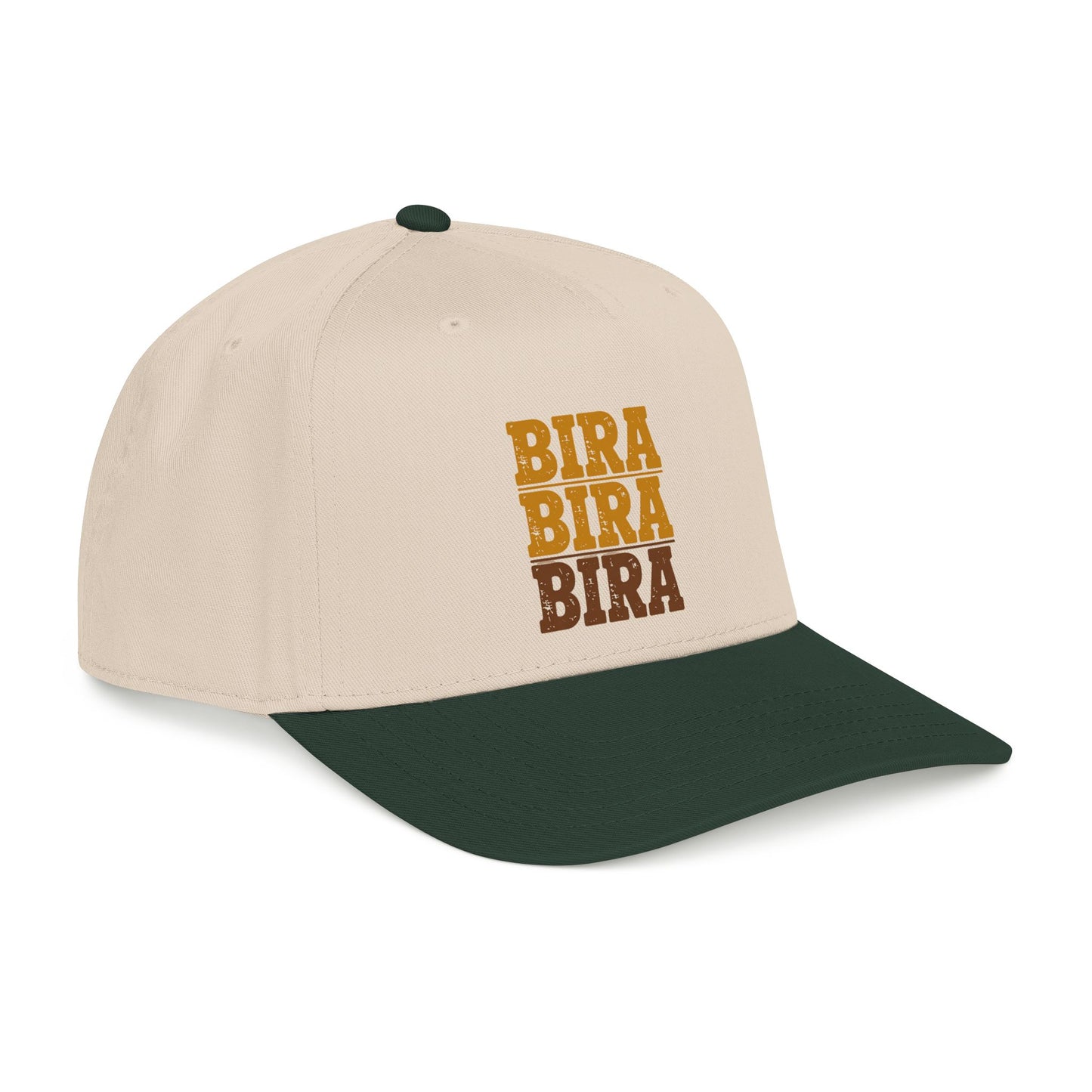 Bira Repeating Text Mid Profile Baseball Cap | Casual Script Pattern