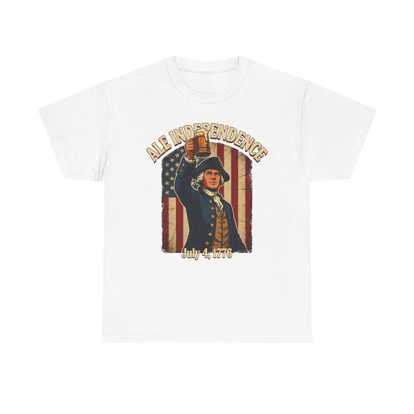 Independence Day Tee - 'All Independence' July 4, 1776 Vintage American Flag T-Shirt