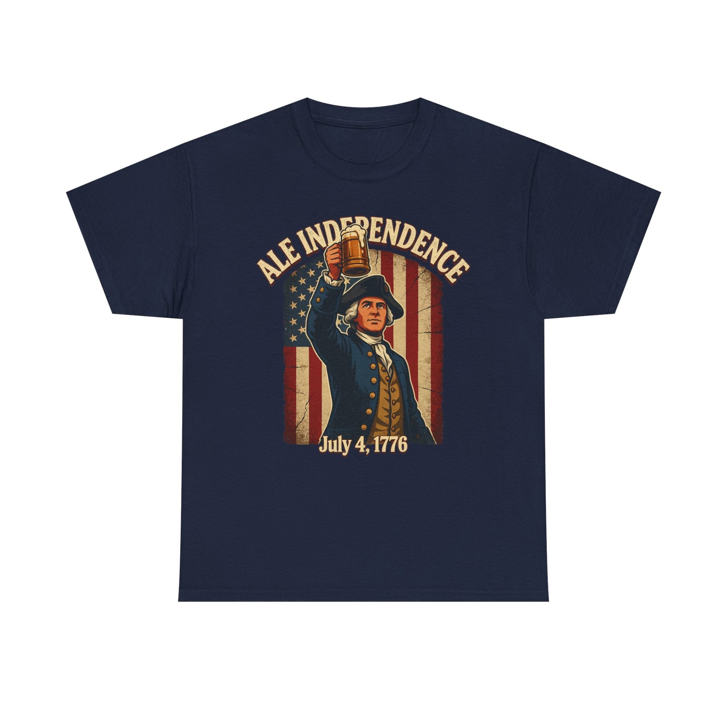 Independence Day Tee - 'All Independence' July 4, 1776 Vintage American Flag T-Shirt