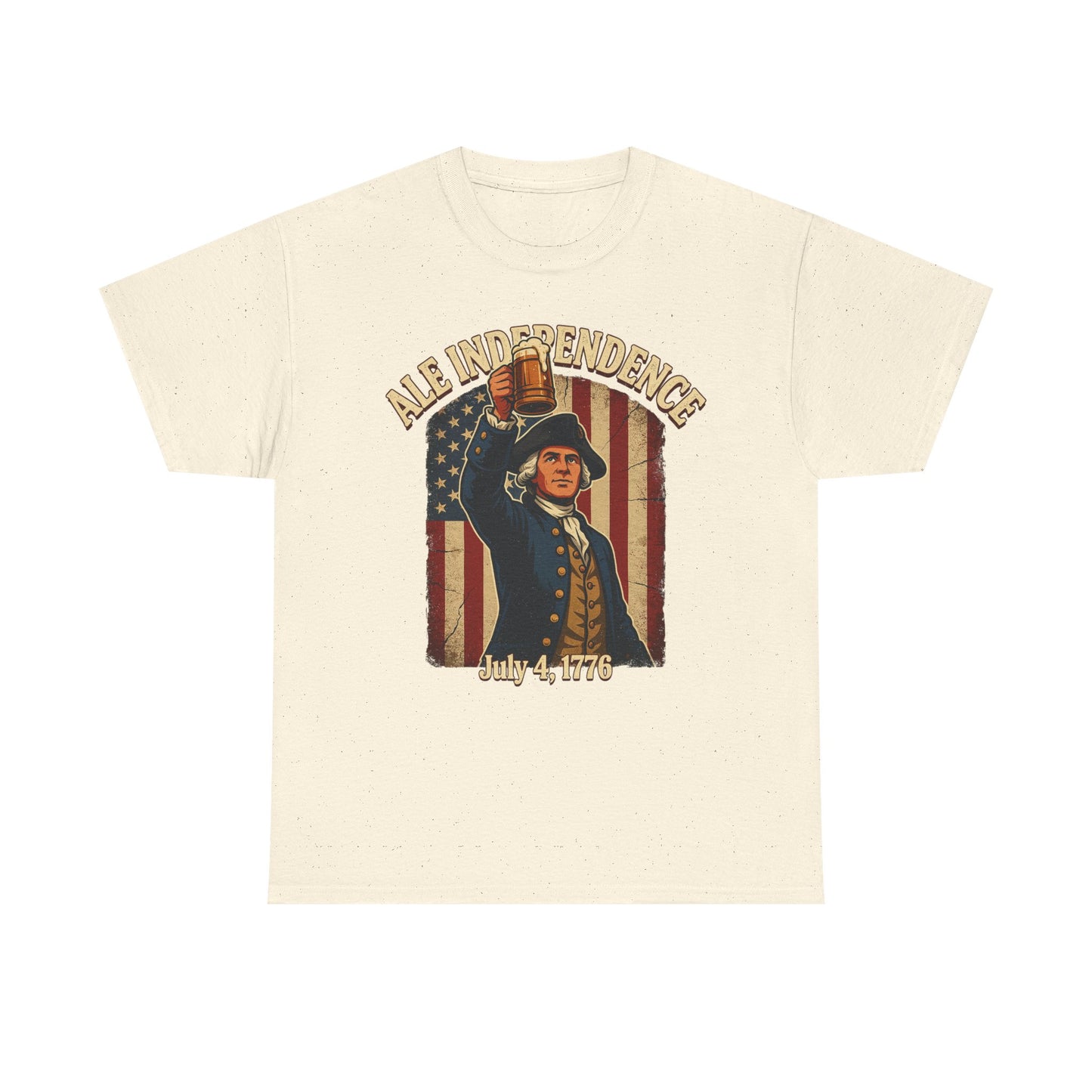 Independence Day Tee - 'All Independence' July 4, 1776 Vintage American Flag T-Shirt